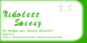 nikolett spiesz business card